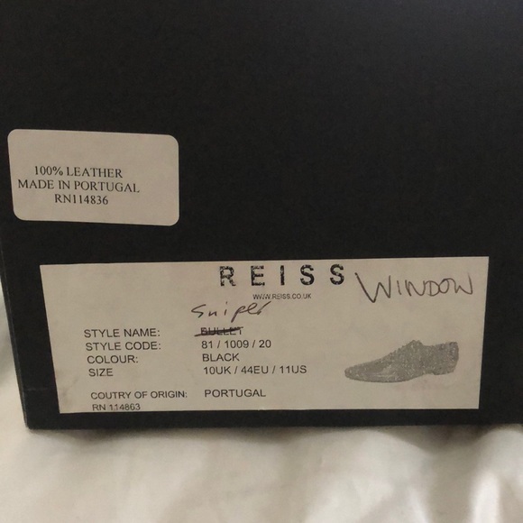 Reiss black leather men’s shoe - Picture 5 of 6